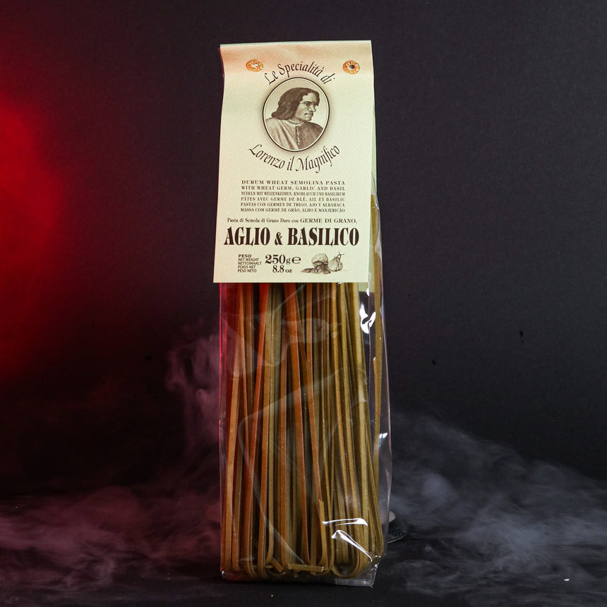 Linguine mit Knoblauch & Basilikum (250g) - MHD:01/2028 Foodoholic