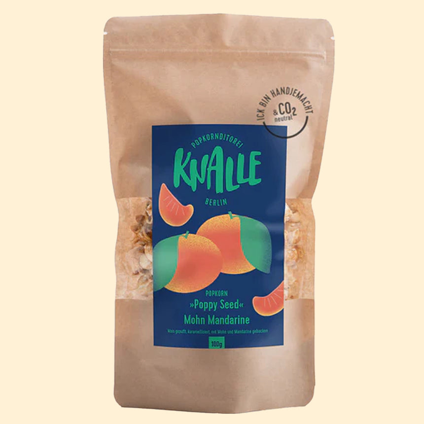 Knalle Popcorn »Poppy Seed« Mohn Mandarine – vegan & limitiert Foodoholic